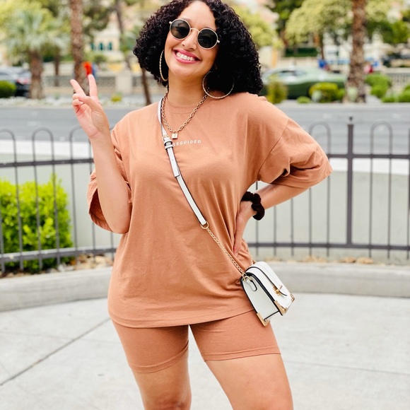 Missguided Pants - Missguided Tan Bicycle Short Set in size US 2